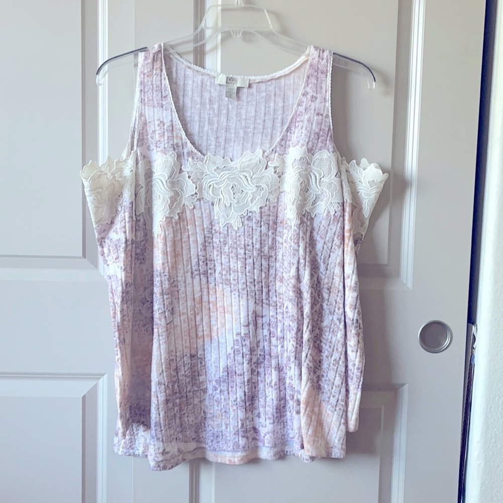 Cold Shoulder Long Sleeve Blouse Size XL